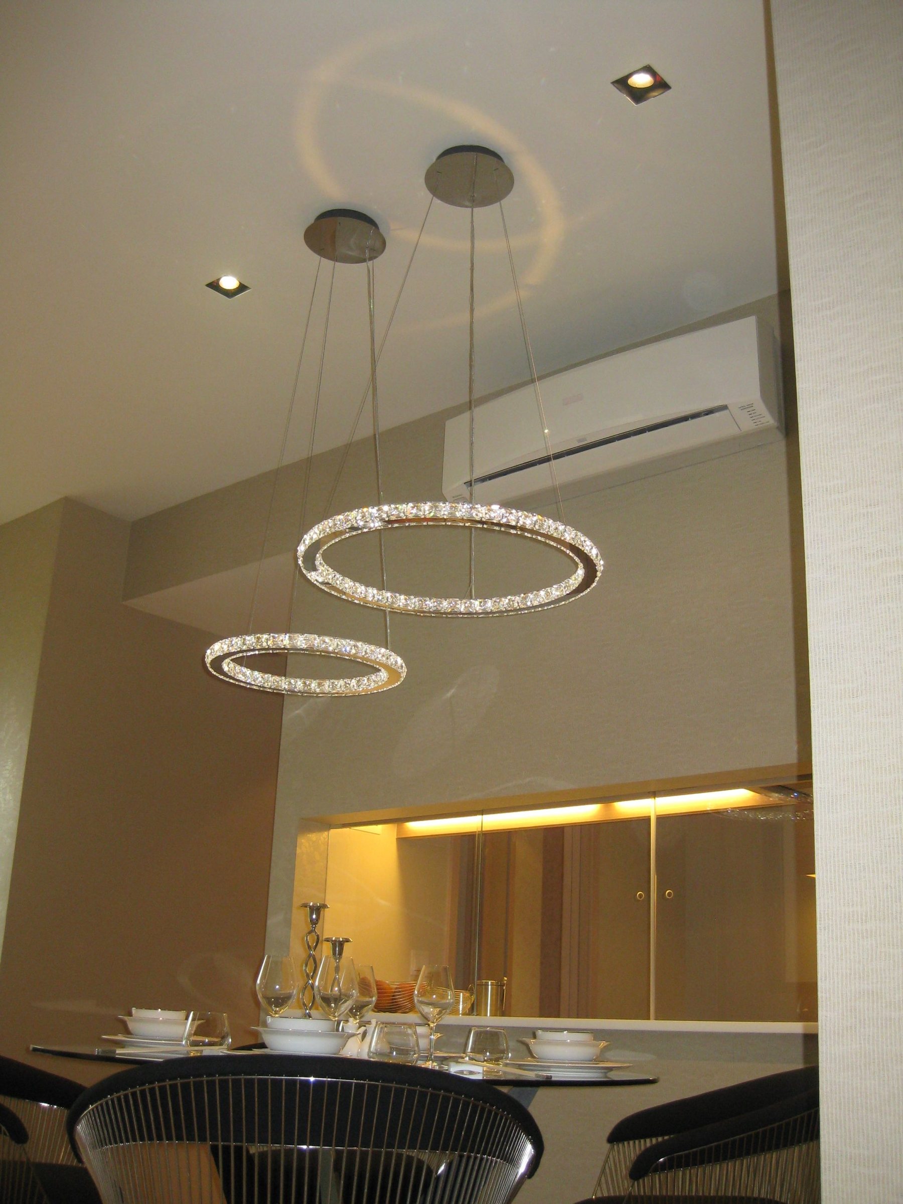 Ring chandeliers at Parc Vera