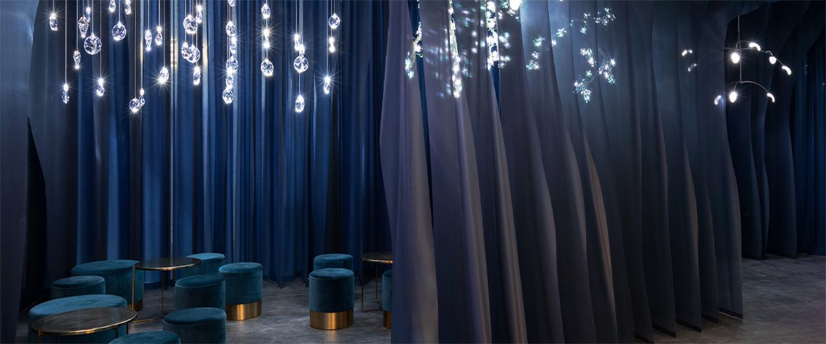 Swarovski crystal rain chandelier