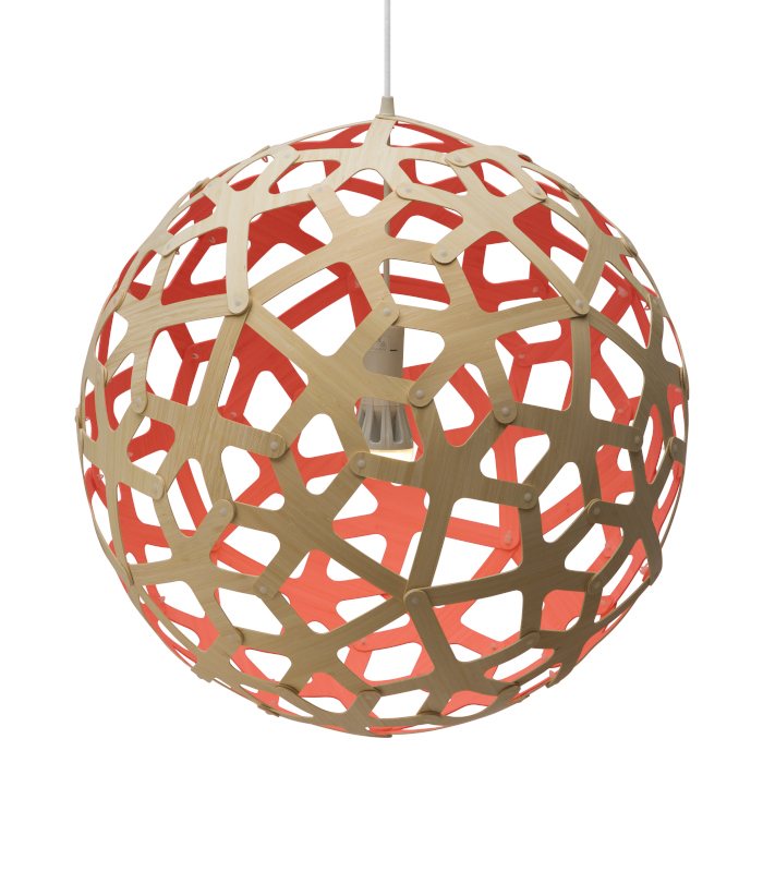 David Trubridge Coral pendant in red